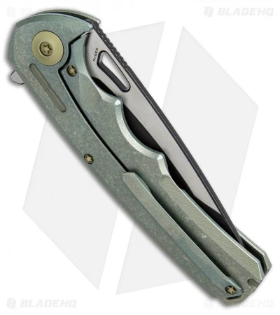 WE Knife Co. 611E Frame Lock Knife Green Titanium (3.75" Two-Tone) 5 WE Knife Co. 611E Frame Lock Knife Green Titanium (3.75" Two-Tone) - Image 3
