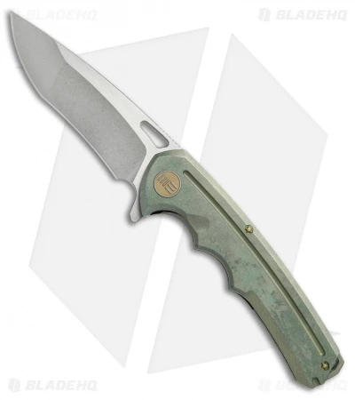 WE Knife Co. 611F Frame Lock Knife Green Titanium (3.75" Stonewash) 3 WE Knife Co. 611F Frame Lock Knife Green Titanium (3.75" Stonewash)