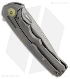 WE Knife Co. 611H Frame Lock Knife Titanium (3.75" Stonewash) -Benchmadess Zone WE knife co 611H ti sw BHQ 50384 er side