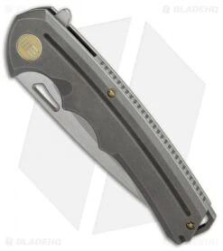 WE Knife Co. 611H Frame Lock Knife Titanium (3.75" Stonewash) -Benchmadess Zone WE knife co 611H ti sw BHQ 50384 er spine