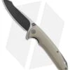 WE Knife Co. 617E Liner Lock Flipper Knife Tan G-10 (3.8" Black, Satin) -Benchmadess Zone WE knife co 617E tan G10 black satin BHQ 51708 er jr