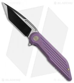 WE Knife Co. 616A Resonance Frame Lock Knife Purple Titanium (3.1" Black, Satin)