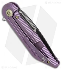 WE Knife Co. 616A Resonance Frame Lock Knife Purple Titanium (3.1" Black, Satin) -Benchmadess Zone WE knives 616A Resonance purple ti black satin BHQ 51867 er side