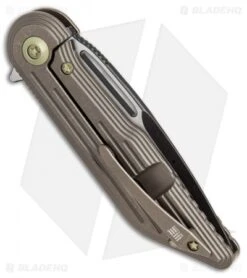 WE Knife Co. 616G Resonance Frame Lock Knife Bronze Titanium (3.1" Black, Satin) -Benchmadess Zone WE knives 616G Resonance bronze ti black satin BHQ 51873 er side