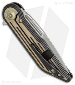 WE Knife Co. 616L Resonance Frame Lock Knife Black/Gold Ti (3.1" Stonewash) -Benchmadess Zone WE knives 616L Resonance black gold ti sw satin BHQ 51878 er side