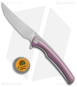 WE Knife Co. 704A Liner Lock Knife Purple Ti (3.6" Hand Rubbed) -Benchmadess Zone We Knife Co 704A purple ti hand rubbed BHQ 68686 er size