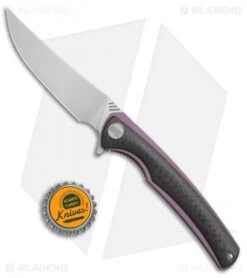 WE Knife Co. 704CF-A Liner Lock Knife Carbon Fiber/Purple Ti (3.6" Hand Rubbed) -Benchmadess Zone We Knife Co 704CF A cf purple ti hand rubbed BHQ 68691 er size