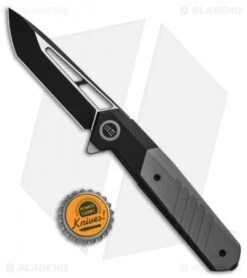 WE Knife Co. Arsenal Frame Lock Knife Black Titanium/Gray G-10 (3.5" Two Tone) -Benchmadess Zone We Knife Co Arsenal Frame Lock Knife Black Ti Gray G 10 3in 5cm Two Tone BHQ 137733 td size