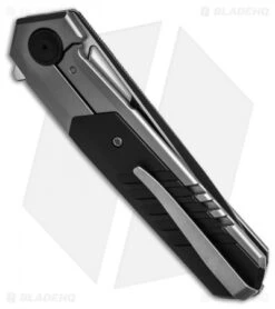 WE Knife Co. Arsenal Frame Lock Knife Gray Titanium/Black G-10 (3.5" Two Tone) -Benchmadess Zone We Knife Co Arsenal Frame Lock Knife Gray Ti Black G 10 3in 5cm Two Tone BHQ 137732 td side