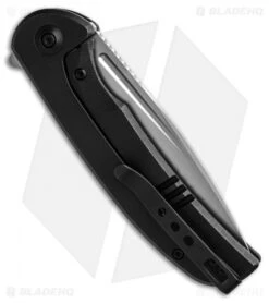 WE Knife Co. Beacon Frame Lock Knife Black Titanium (3.5" Bead Blast) -Benchmadess Zone We Knife Co Beacon Frame Lock Black Titanium 3in 5cm Bead Blast BHQ 138569 td side