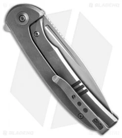 WE Knife Co. Beacon Frame Lock Knife Titanium (3.5" Bead Blast) -Benchmadess Zone We Knife Co Beacon Frame Lock Titanium 3in 5cm Bead Blast BHQ 138566 td side