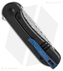 WE Knife Co. Elementum Frame Lock Black Titanium (3" Damascus) -Benchmadess Zone We Knife Co Elementum Frame Lock Black Ti 3in Damascus BHQ 138575 td side