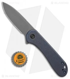 WE Knife Co. Elementum Frame Lock Blue Titanium (3" Stonewash 20CV) -Benchmadess Zone We Knife Co Elementum Frame Lock Blue Ti 3in Stonewash 20CV BHQ 138572 td size
