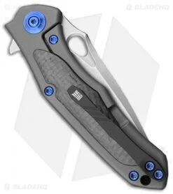 WE Knife Co. Vapor Frame Lock Knife Gray Ti/Carbon Fiber (2.95" SW) 804D -Benchmadess Zone We Knife Co Vapor FL Gray Ti CF SW 804D BHQ 83818 jr side