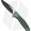 WE Knife Co. Wisp Frame Lock Knife Green Ti/Carbon Fiber (3.2" Black) 805C