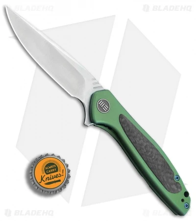 WE Knife Co. Wisp Frame Lock Knife Green Ti/Carbon Fiber (3.2" Satin) 805D 6 WE Knife Co. Wisp Frame Lock Knife Green Ti/Carbon Fiber (3.2" Satin) 805D - Image 4