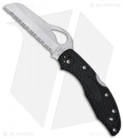Byrd Meadowlark Rescue 2 Lockback Knife Black FRN (2.94" Satin Serr) BY19SBK2