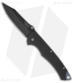 Camillus 7.25" Carbonitride Titanium Carbon Fiber Knife (3" Black Plain) 19051