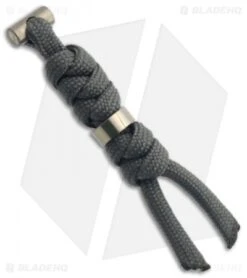 Chris Reeve Knives Large Charcoal Cord Tie Lanyard W/ Silver Bead