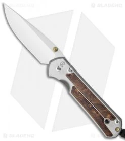 Chris Reeve Large Sebenza 21 Knife W/ Honduran Rosewood & 2 Studs (3.625" Plain)