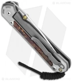 Chris Reeve Large Sebenza 21 Knife W/ Honduran Rosewood & 2 Studs (3.625" Plain) -Benchmadess Zone chris reeve large sebenza 21 wood hondruan rosewood double thumb lug side