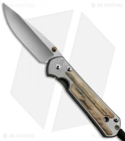 Chris Reeve Large Sebenza 21 Knife W/ Mammoth Bark Inlay (3.625" Plain)