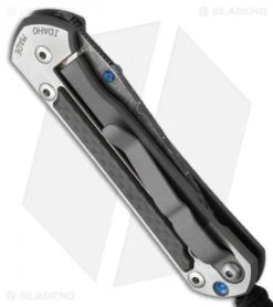 Chris Reeve Small Sebenza 21 Knife W/ Carbon Fiber & Basketweave Damascus -Benchmadess Zone chris reeve small sebenza 21 black carbon fiber inlay stainless damascus basket weave side