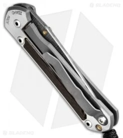 Chris Reeve Small Sebenza 21 Knife W/ Gabon Ebony Inlays (2.9" Ladder Damascus) -Benchmadess Zone chris reeve small sebenza 21 gabon ebony inlay damascus back dl