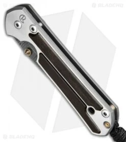 Chris Reeve Small Sebenza 21 Knife W/ Gabon Ebony Inlays (2.9" Ladder Damascus) -Benchmadess Zone chris reeve small sebenza 21 gabon ebony inlay damascus side dl