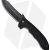 Emerson Super CQC-8 BT Bowie Folding Knife W/ Wave (4.3" Black Plain) -Benchmadess Zone dec 6 emerson folder front plain