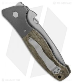 Emerson Custom CQC-11 Liner Lock Knife Micarta/Ti (4" Satin) -Benchmadess Zone emerson custom CQC 11 micarta ti Stephen Glick BHQ 38055 er side
