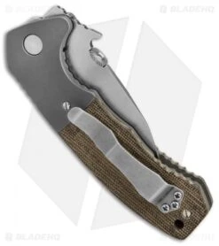 Emerson Custom Prototype CQC-14 Tanto Knife Micarta/Ti (2.75" Satin) -Benchmadess Zone emerson custom proto CQC 14 tanto micarta Steven Gilick BHQ 38056 er side