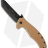 Emerson Roadhouse BT Desert Tan G-10 Folding Knife (3.8" Black Plain) -Benchmadess Zone emerson desert roadhouse bt