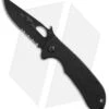 Emerson Endeavor BTS Wave Knife Black G-10 (3.4" Black Serr) USA -Benchmadess Zone emerson endeavor bw bts black serrated