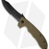 Emerson CQC-8 BTS Jungle Green Bowie Knife W/ Wave (3.9" Black Serr) -Benchmadess Zone emerson jungle black serr cqc 8 bts