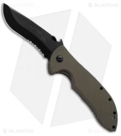 Emerson Jungle Commander BT Knife Jungle Green G10 (3.75" Black Serr)