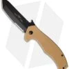 Emerson Super Roadhouse BTS Knife Desert Tan G-10 (4.2" Black Serr) -Benchmadess Zone emerson s ded roadhouse bts front