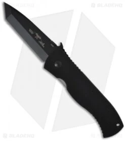 Emerson Super CQC-7 BT Tanto Knife W/ Wave (3.78" Black Plain) CQC7BT