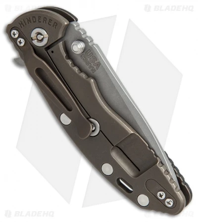 Hinderer Knives Fatty Ed. XM-18 3.5 Spanto Knife Black G-10/Bronze Ti (Working) 5 Hinderer Knives Fatty Ed. XM-18 3.5 Spanto Knife Black G-10/Bronze Ti (Working) - Image 3