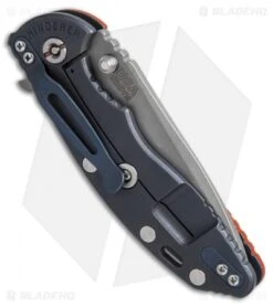 Hinderer Knives Fatty Edition XM-18 3.5 Spanto Knife Orange/Blue Ano (Working) -Benchmadess Zone hinderer knives fatty XM 18 spanto orange blue BHQ 50477 er side
