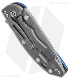 Hinderer Knives Fatty Edition XM-18 3.5 Spanto Flipper Knife Blue (Working) -Benchmadess Zone hinderer knives fatty edition XM 18 spanto blue BHQ 50484 er side
