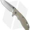 Hinderer Knives XM-18 3.5 Spear Point Frame Lock Knife Tan (Stonewash) -Benchmadess Zone hinderer knives mx 18 3 5 slicer sand cm