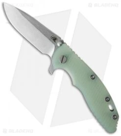 Hinderer Knives XM-18 3.5 Frame Lock Knife Translucent Green (Stonewash)