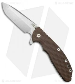 Hinderer Knives XM-24 Spanto Flipper Knife Flat Dark Earth G-10 (4" Stonewash)