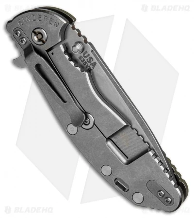 Hinderer Knives XM-24 Spear Point Flipper Knife OD Green G-10 (4" Stonewash) 5 Hinderer Knives XM-24 Spear Point Flipper Knife OD Green G-10 (4" Stonewash) - Image 3