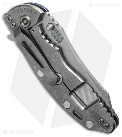 Hinderer Knives XM-18 3.5 Skinner Frame Lock Knife Blue (Stonewash) 5 Hinderer Knives XM-18 3.5 Skinner Frame Lock Knife Blue (Stonewash) - Image 3