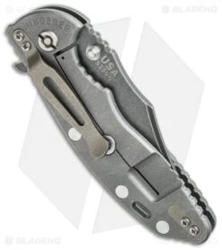 Hinderer Knives XM-18 3.5 Bowie Flipper Knife Sand (Black SW) -Benchmadess Zone hinderer xm 18 3 5 bowie bw camo side cm