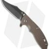 Hinderer Knives XM-18 3.5 Bowie Flipper Knife FDE Brown (Black SW)