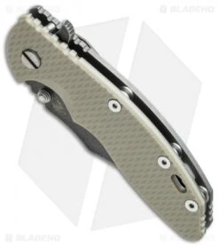 Hinderer Knives XM-18 3.5 Bowie Flipper Knife Sand (Black SW) -Benchmadess Zone hinderer xm 18 3 5 bowie bw sand bottom cm