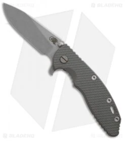 Hinderer Knives XM-18 3.5 Slicer Flipper Knife Gray G-10 (Stonewash)